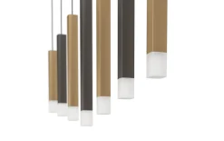 LED-Pendelleuchte ESTANTERIOS, schwarz/braun, inkl. Dimmfunktion