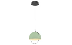 LED-Pendelleuchte Hoop, mintgrün, inkl. Fernbedienung