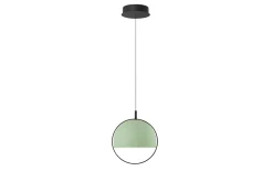 LED-Pendelleuchte Hoop, mintgrün, inkl. Fernbedienung