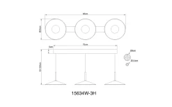 LED-Pendelleuchte Lampone, weiß, 3-flammig