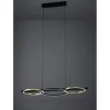 LED-Pendelleuchte LANACERA, schwarz/gold, inkl. Dimmfunktion