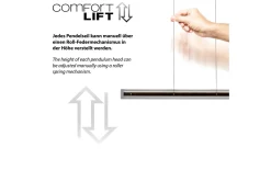 LED-Pendelleuchte Lena, schwarz, inkl. Höhenverstellung