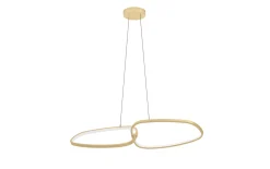 LED-Pendelleuchte LODOSA, messing/weiß, inkl. Dimmfunktion