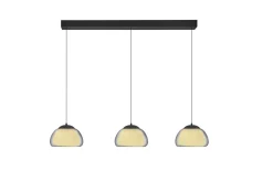 LED-Pendelleuchte Luxxo, grau, 3-flammig, inkl. Fernbedienung