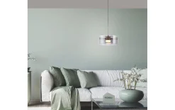 LED-Pendelleuchte Mondo Karena, stahlfarbig, 1-flammig, inkl. Memoryfunktion