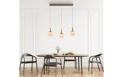 LED-Pendelleuchte Nami, sandfarbig, 3-flammig, inkl. Comfort-Lift Funktion