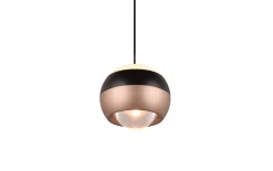 LED-Pendelleuchte Orbit, schwarz/coffee, 1-flammig, 15,5 cm, inkl. Dimmfunktion