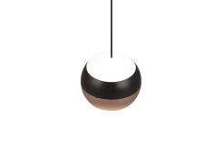 LED-Pendelleuchte Orbit, schwarz/coffee, 1-flammig, 15,5 cm, inkl. Dimmfunktion