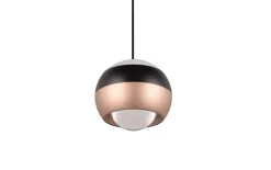 LED-Pendelleuchte Orbit, schwarz/coffee, 1-flammig, 15,5 cm, inkl. Dimmfunktion