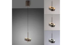 LED-Pendelleuchte Q-Rotate, dunkelbraun, inkl. Smarthomefunktion