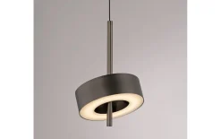 LED-Pendelleuchte Q-Rotate, dunkelbraun, inkl. Smarthomefunktion