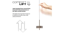 LED-Pendelleuchte Q-Rotate, dunkelbraun, inkl. Smarthomefunktion