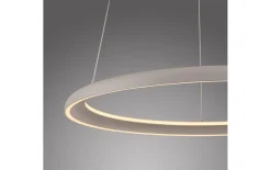 LED-Pendelleuchte Quillo, sand, inkl. Memoryfunktion