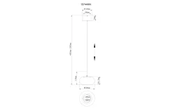 LED-Pendelleuchte Quintara, weiß/nickel, inkl. Höhenverstellung