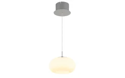 LED-Pendelleuchte Quintara, weiß/nickel, inkl. Höhenverstellung