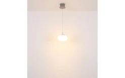 LED-Pendelleuchte Quintara, weiß/nickel, inkl. Höhenverstellung