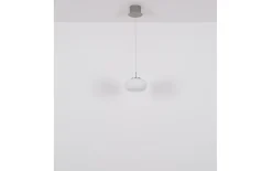 LED-Pendelleuchte Quintara, weiß/nickel, inkl. Höhenverstellung