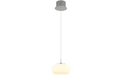 LED-Pendelleuchte Quintara, weiß/nickel, inkl. Höhenverstellung