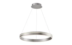 LED-Pendelleuchte Q-Vito, stahlfarbig, 59 cm