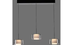LED-Pendelleuchte Rika, schwarz, 3-flammig, 180 cm, inkl. Höhenverstellung