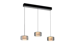 LED-Pendelleuchte Rika, schwarz, 3-flammig, 180 cm, inkl. Höhenverstellung