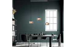 LED-Pendelleuchte Rika, schwarz, 3-flammig, 180 cm, inkl. Höhenverstellung