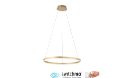 LED-Pendelleuchte Ritus, messing matt, 58,5 cm