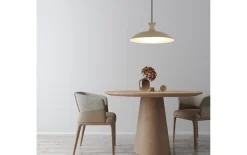 LED-Pendelleuchte Rocha, sandfarbig