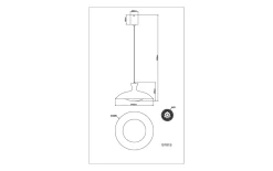 LED-Pendelleuchte Rocha, sandfarbig