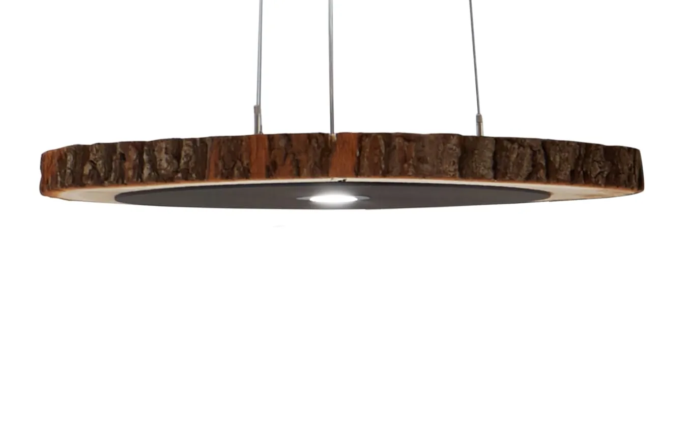 LED-Pendelleuchte Runa, Kerneiche massiv