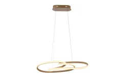 LED-Pendelleuchte Twist, sandfarbig, inkl. Memoryfunktion