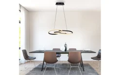 LED-Pendelleuchte Twist, schwarz, inkl. Memoryfunktion