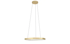 LED-Pendelleuchte VALLEROSA, messing/weiß, inkl. Dimmfunktion