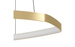 LED-Pendelleuchte VALLEROSA, messing/weiß, inkl. Dimmfunktion