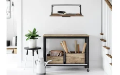 LED-Regal Becky in Holz-Nachbildung, 53 x 70 cm
