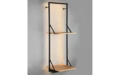 LED-Regal 2er Becky in Holz-Nachbildung, 96 x 66 cm