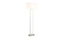 LED-Standleuchte Domo, nickel/weiß, 150 cm