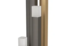 LED-Standleuchte ESTANTERIOS, schwarz/braun, inkl. Touchdimmer