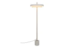 LED-Standleuchte Keaton, grau/coffee, inkl. Sensordimmer