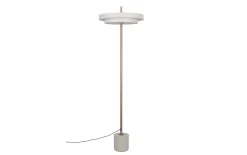 LED-Standleuchte Keaton, grau/coffee, inkl. Sensordimmer