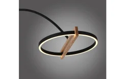 LED-Standleuchte Mondo Famera, holz/schwarz, inkl. CCT und Fernbedienung