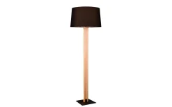 LED-Standleuchte Rahul, holz/schwarz, inkl. Sensordimmer