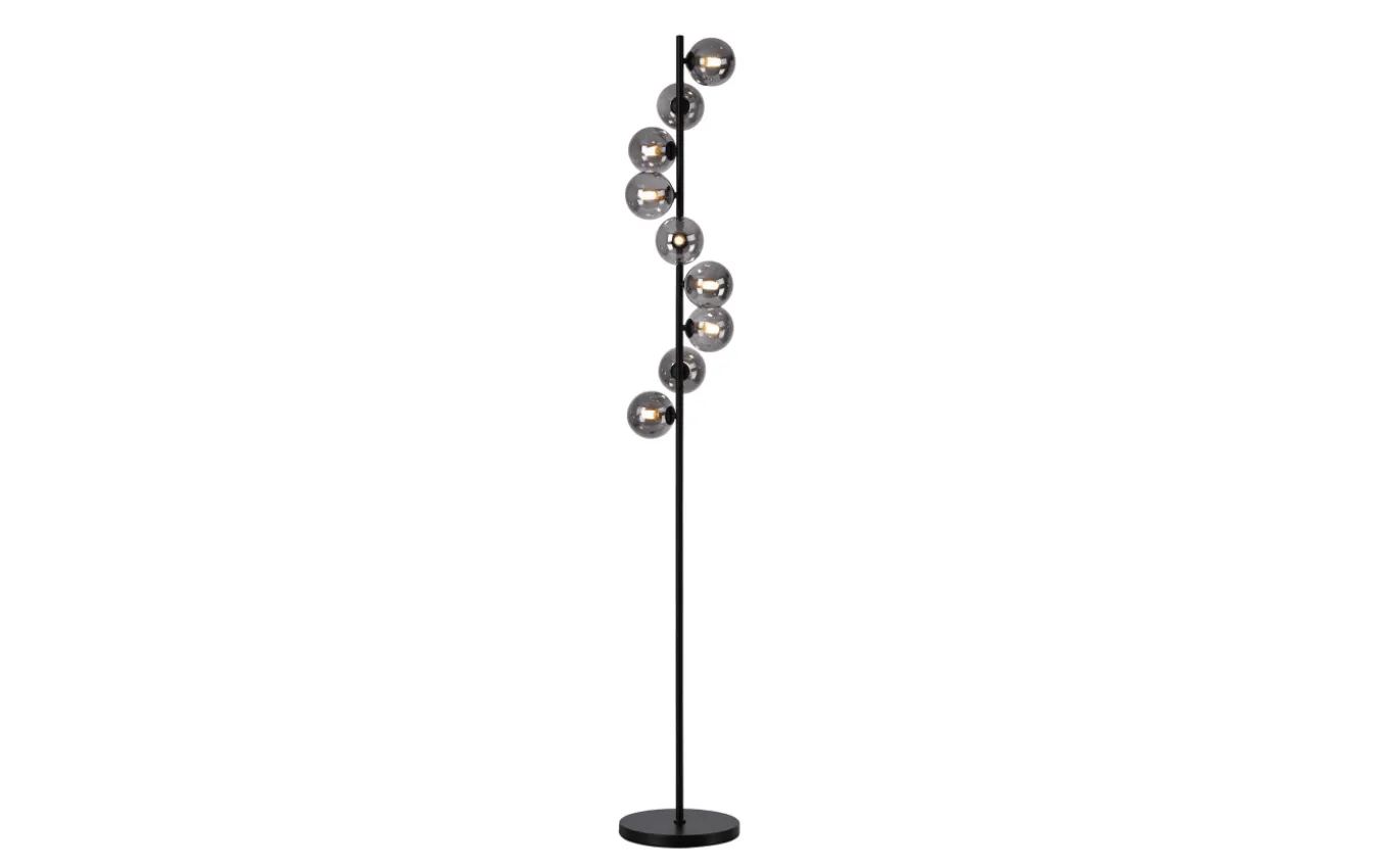 LED-Stehleuchte Dubai, schwarz/grau