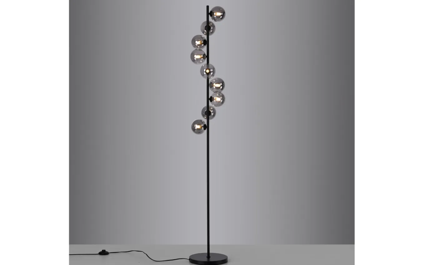 LED-Stehleuchte Dubai, schwarz/grau