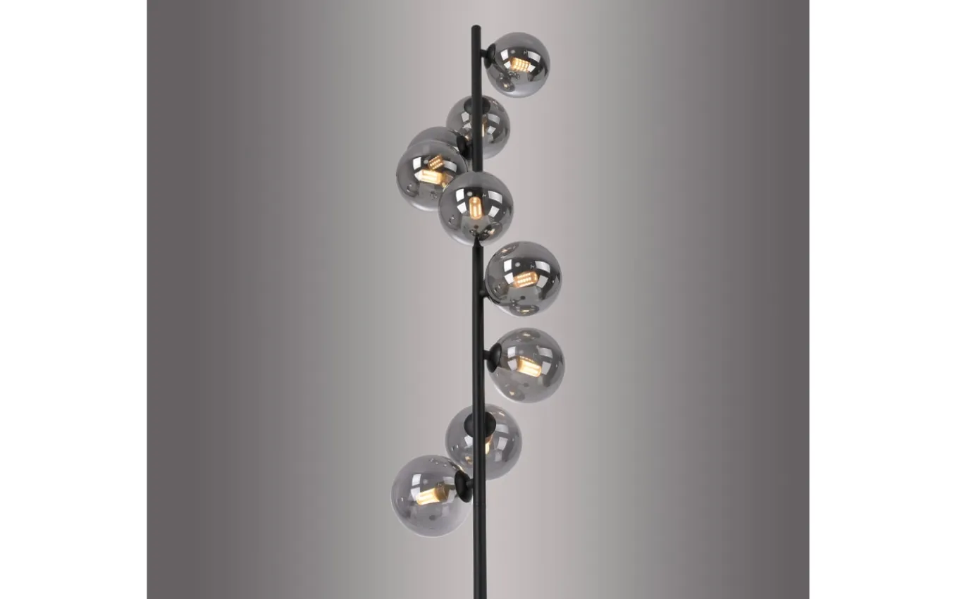 LED-Stehleuchte Dubai, schwarz/grau