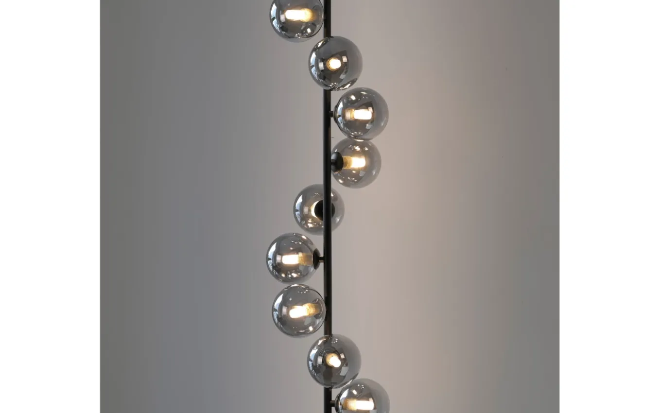 LED-Stehleuchte Dubai, schwarz/grau