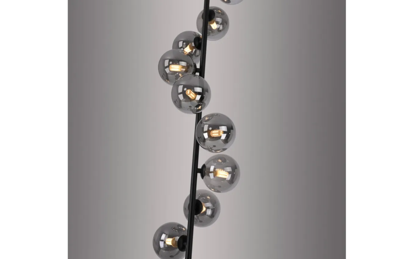 LED-Stehleuchte Dubai, schwarz/grau