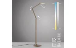 LED-Stehleuchte Samsky, bronze, inkl. CCT Funktion