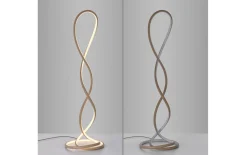 LED-Stehleuchte Twist, sandfarbig, inkl. Dimmfunktion