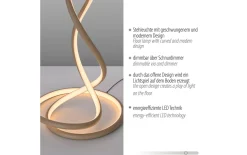 LED-Stehleuchte Twist, sandfarbig, inkl. Dimmfunktion